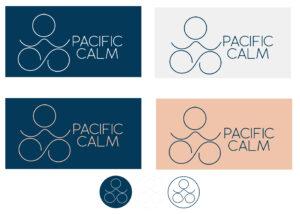 pacific calm logo design color exploration